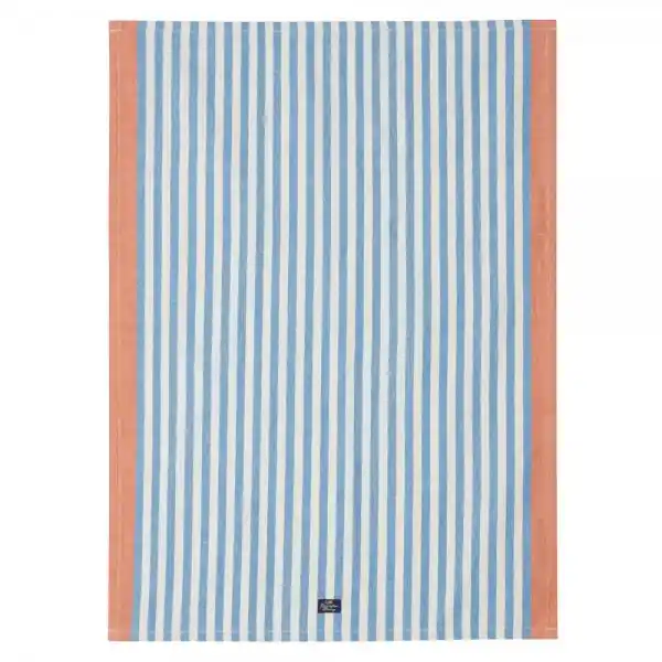 Rabatt LEXINGTON Geschirrtuch Cotton Linen Striped Blue/White (70x50)