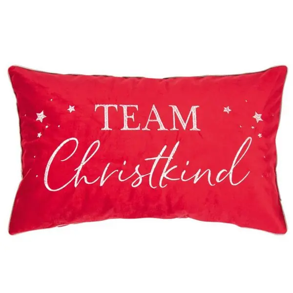 Handgefertigt pad Kissenhülle Team Christkind Rot (30x50cm)