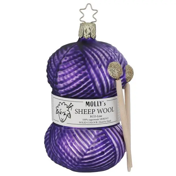 INGE-GLAS Christbaumschmuck Strickfreude Pflaume Heute Kaufen