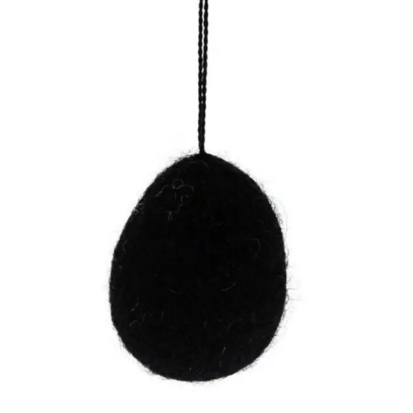 Angebot Storefactory Dekorationsanhänger Ei aus Filz Ullas Schwarz (3cm)