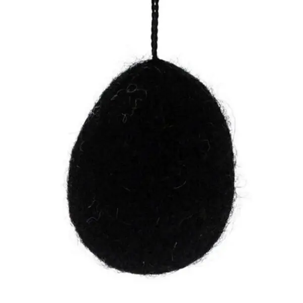 Bestseller Storefactory Dekorationsanhänger Ei aus Filz Ullas Schwarz (5cm)