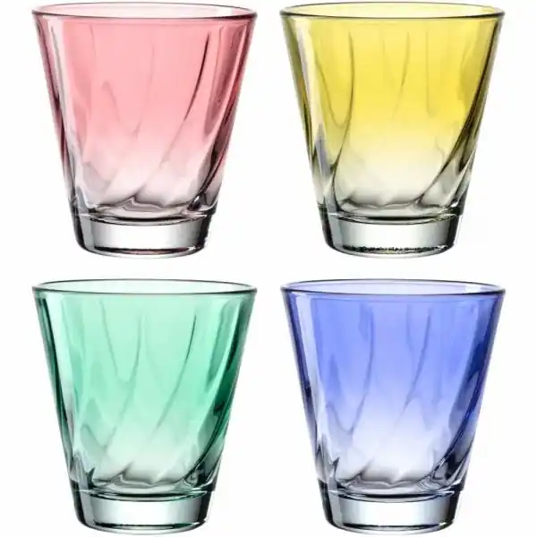 Leonardo Trinkgläser Twist Bunt (215ml)(4-teilig) Schneller Versand