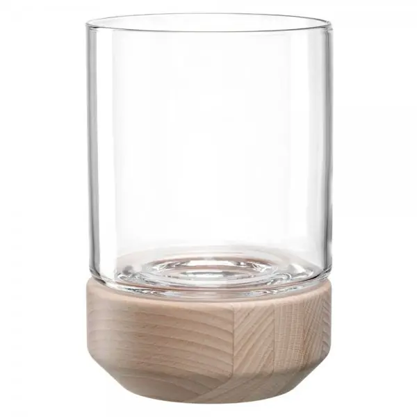 Highlight Leonardo Windlicht auf Holzsockel Legno (21cm)