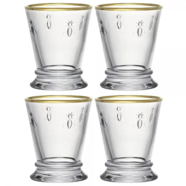 La Rochère Becher-Set Abeille Goldrand (4-teilig) Neue Ware