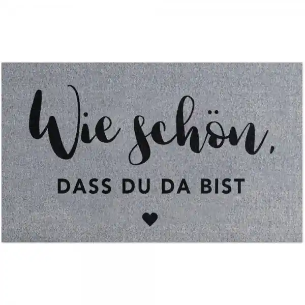 Angebot Eulenschnitt Waschbare Fußmatte Wie schön Grau (75x45cm)
