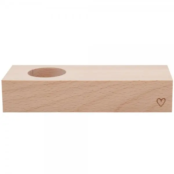 Beliebt Eulenschnitt Eierbecher Buchenholz Herz (15x5,5x3cm)