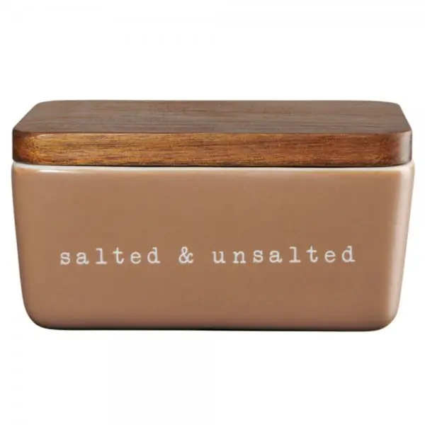 Asa Butterdose hey! Salted & Unsalted Braun (15x7,8cm) Beliebt