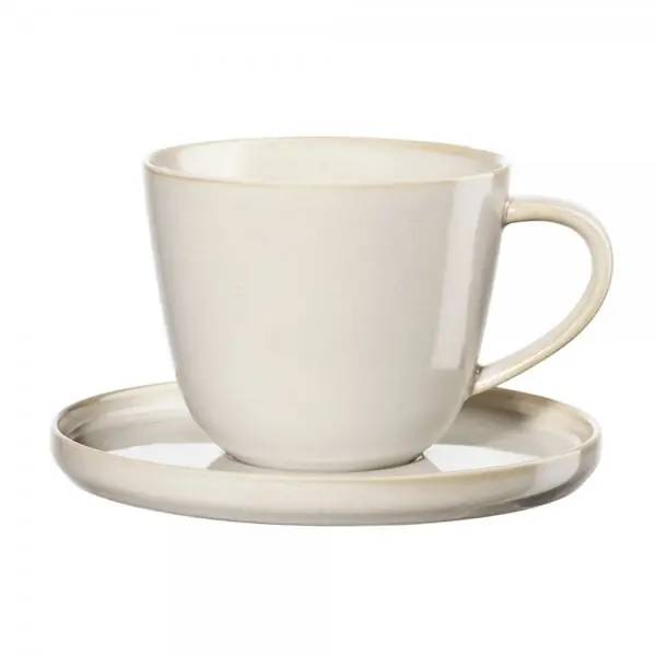 Neuheit Asa Kaffeetasse mit Untertasse Coppa Tofu Nude (250ml) (2-teilig)