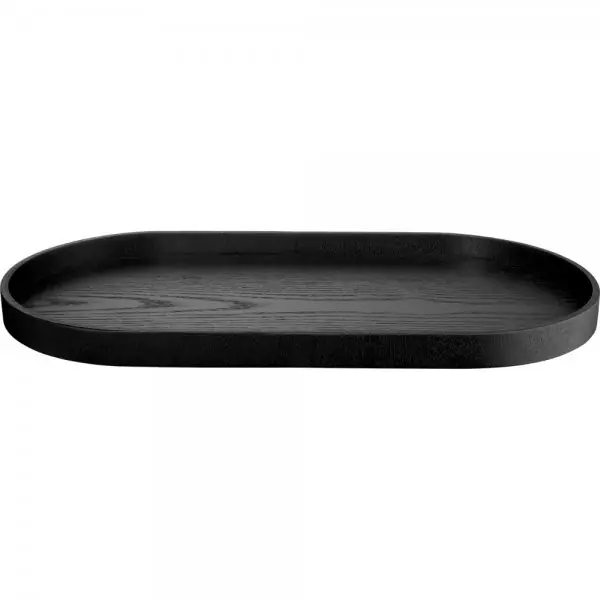 Asa Holztablett Wood Oval Schwarz (22,5x44cm) Knallerangebot