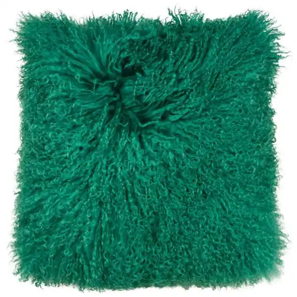 Sonderangebot pad Kissenhülle Lammfell Kissen Glory Dark Green(40x40cm)