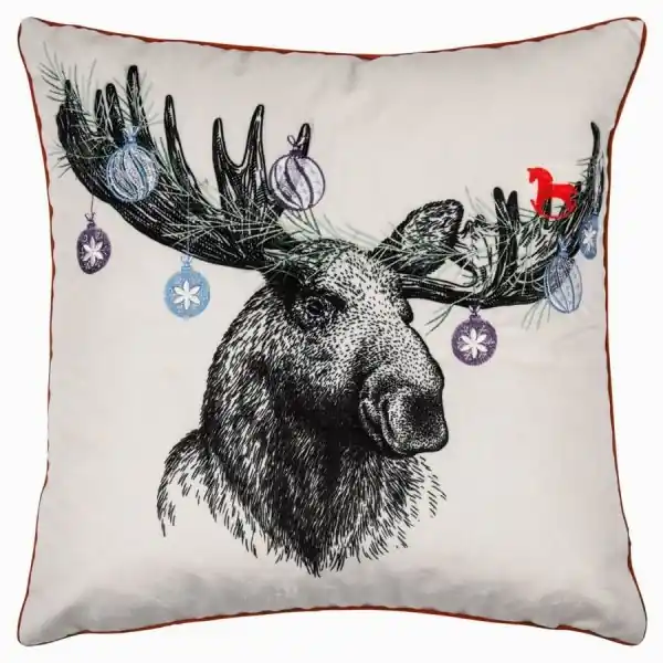 Nur Heute pad Kissenhülle Elk Elchkopf Rot (45x45cm)