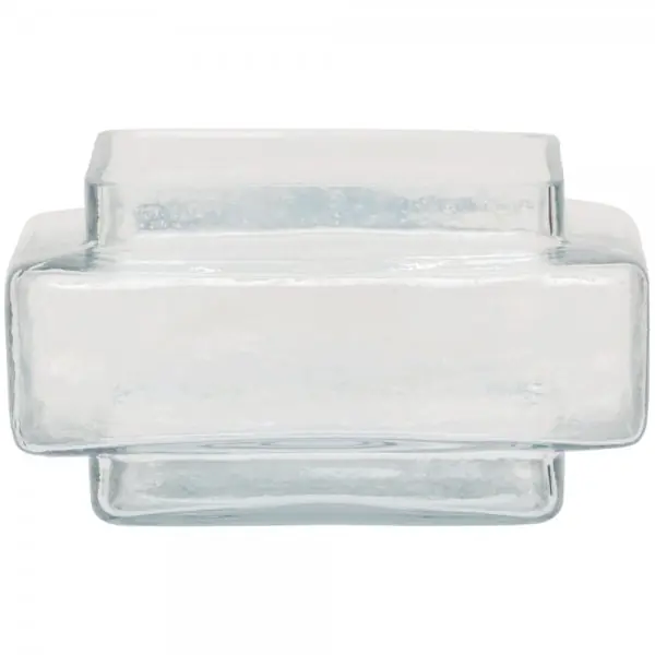 Handgefertigt Urban Nature Culture Teelichthalter XL Isla Transparent Recycled Glass (11,8x11,8x6,5cm)