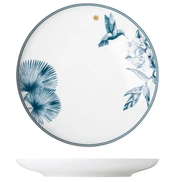 Markenware Sieger by Fürstenberg Frühstücksteller PARAÍSO BLUE Coup (23cm)