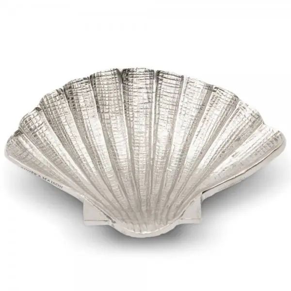 Riviera Maison Servierschale Muschel Andria Silber (S) Neue Kollektion