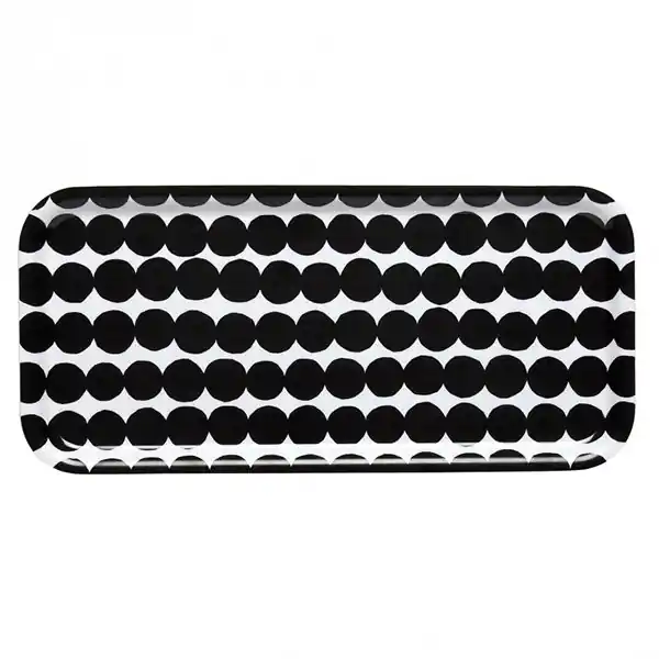 Mega-Angebot Marimekko Tablett Räsymatto Weiß-Schwarz (15x32cm)