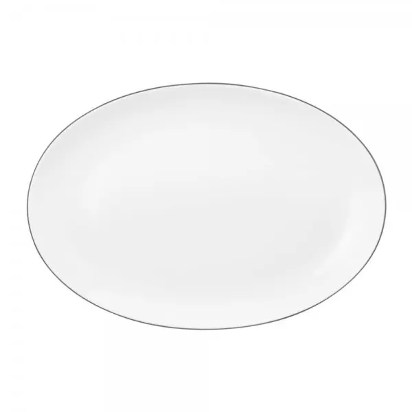 Seltmann Weiden Servierplatte Lido Black Line Weiß (35x24cm) Abverkauf