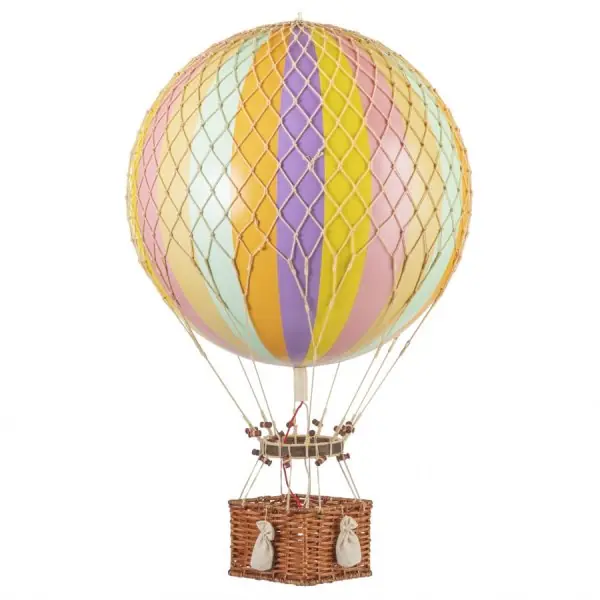 Handgefertigt Authentic Models Ballon Jules Verne Regenbogen Pastel (42cm)