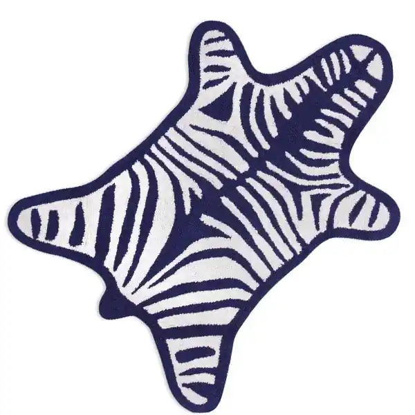 Jonathan Adler Badematte Zebra Navy Blau Direktkauf