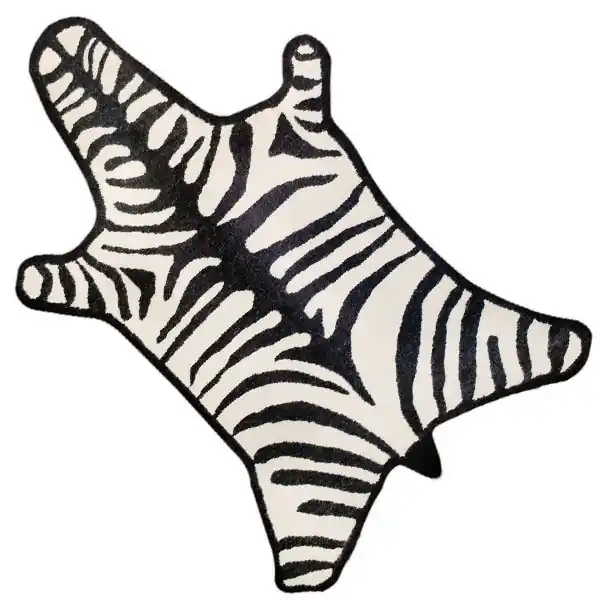 Aktuell Jonathan Adler Teppich Zebra Rug Schwarz Weiß
