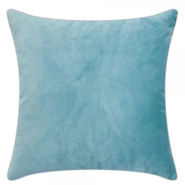 Billig pad Kissenhülle Samt Elegance Aqua Blau (50x50cm)