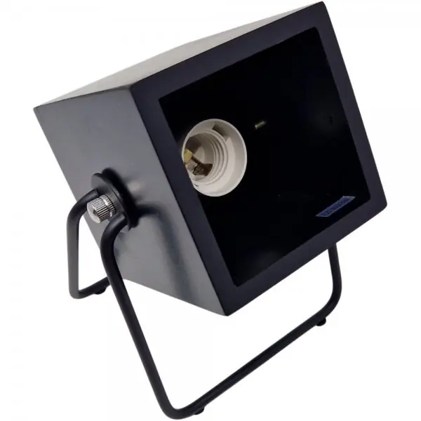 Highlight Leitmotiv Tischlampe Hefty Rubber Wood Schwarz (17,5cm)