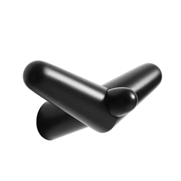 Woud Garderobenhaken Tail Wing Schwarz (Medium) Meistverkauft