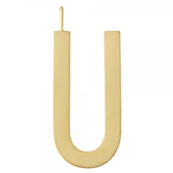 Design Letters Anhänger U Gold Matt (30mm) Neue Kollektion
