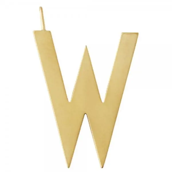 Design Letters Anhänger W Gold Matt (30mm) Top-Preis