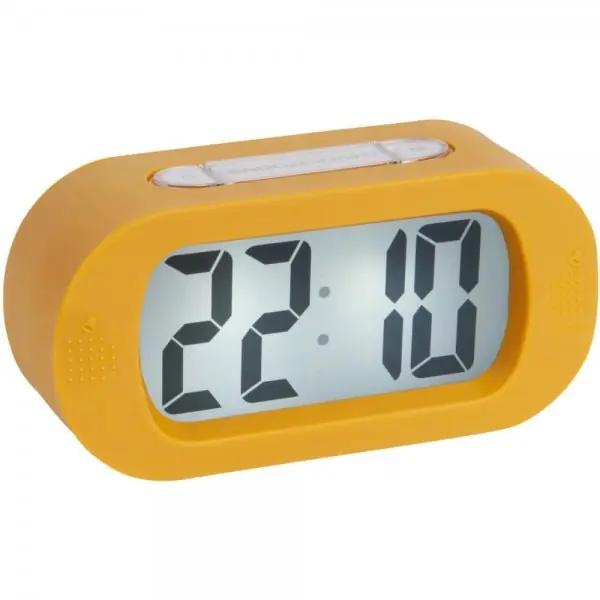 Karlsson Wecker Gummy Rubberized Ocker Yellow (14cm) Direktkauf