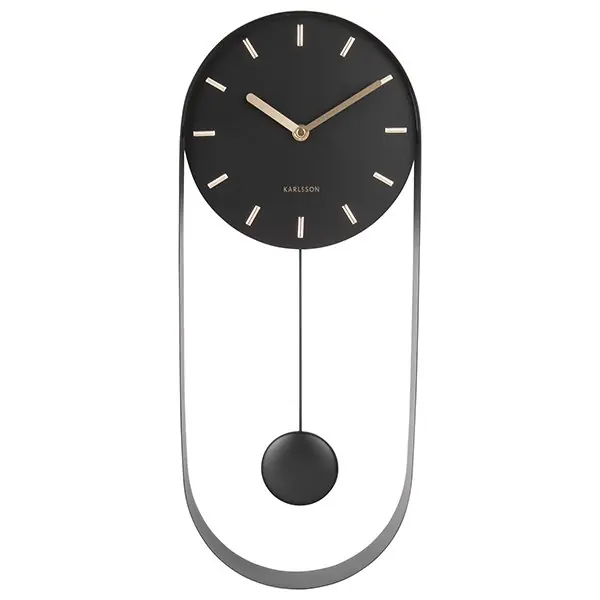 Karlsson Wanduhr Pendulum Charm Schwarz Kostenfreie Lieferung
