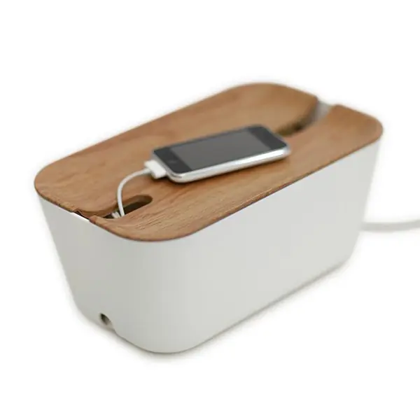 Bosign Kabel-Box Cable Organiser Hideaway Weiß-Holzoptik (M) Bestpreis