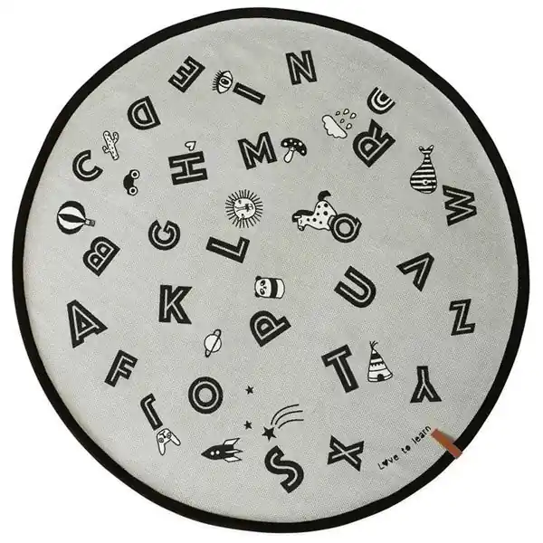 Handgefertigt Oyoy Kinder-Teppich Alphabet (120cm)