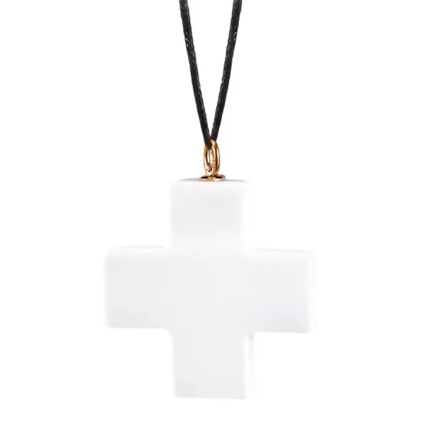 Markenprodukt Meissen Anhänger Kreuz mit 750 Roségold
