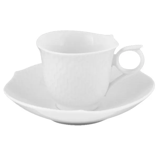 Preisknaller Meissen Espressotasse mit Untertasse Wellenspiel Relief (2-teilig)