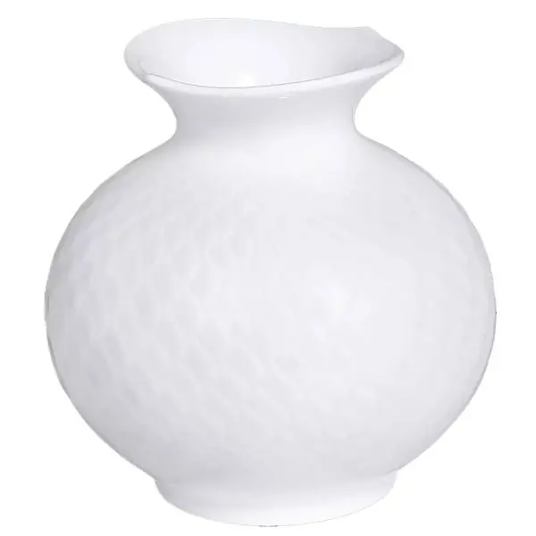 Premium Meissen Vase mit Relief Wellenspiel Weiß (9cm)