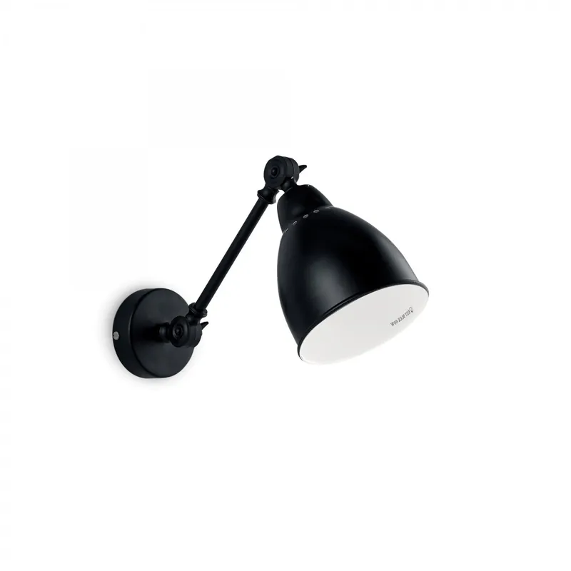 Begrenztes Angebot Ideal Lux 027852 Wandleuchte 1x60W Newton | E27 - schwarz
