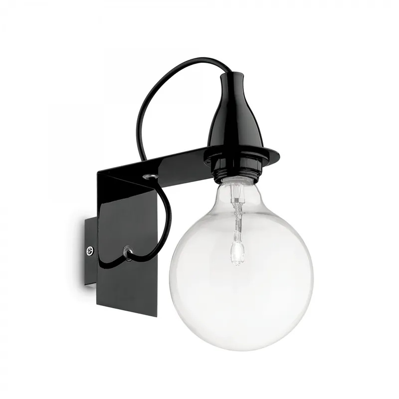 Limited Edition Ideal Lux 045214 Wandleuchte 1x70W Minal Nero | E27 - schwarz