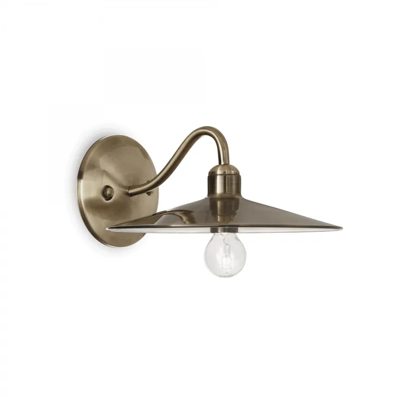 Wochenendangebot Ideal Lux 112626 Wandleuchte Cantina Brunito 1x40W | E14 - bronze