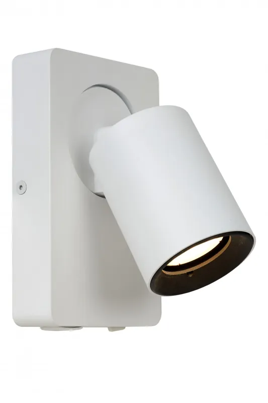 Lucide 09929/06/31 Wandleuchte Nigel 1x5w | LED GU10 | 320lm | 3000K - inkl. Lampeen, weiß, einstellbar, eingeschlossen Expressversand