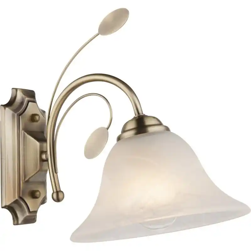 Bestpreis Globo 69007-1W Wand- und Spotleuchte Posadas 1x60W| E27 - Messing, weiß