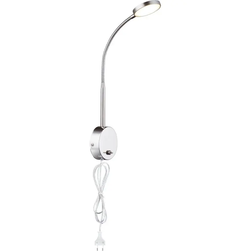 Letzte Chance Globo 24103W LED Wandleuchte Pegasi 1x6W | 450L | 3000K - Schwanenhals, chrom