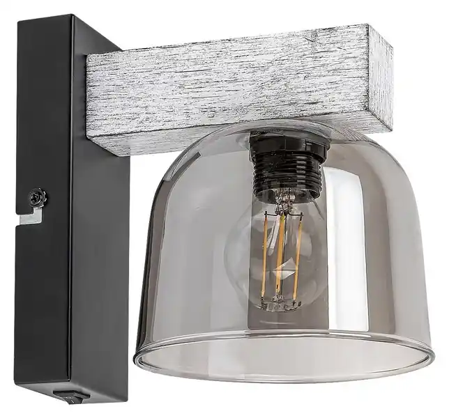 Rabalux 3081 Wandleuchte Kardamom 1x40W | E14 - schwarz, silber Wochenendangebot