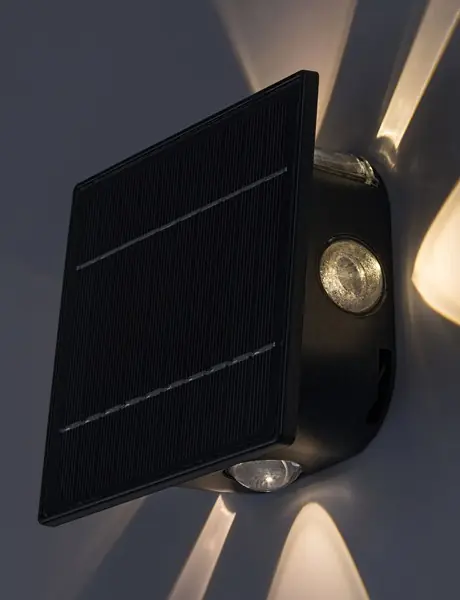 Rabalux 98077034 LED solar Außenwandleuchte Emmen| 0,5W integrierte LED-Quelle | 50lm | 3000-6000K Schneller Versand