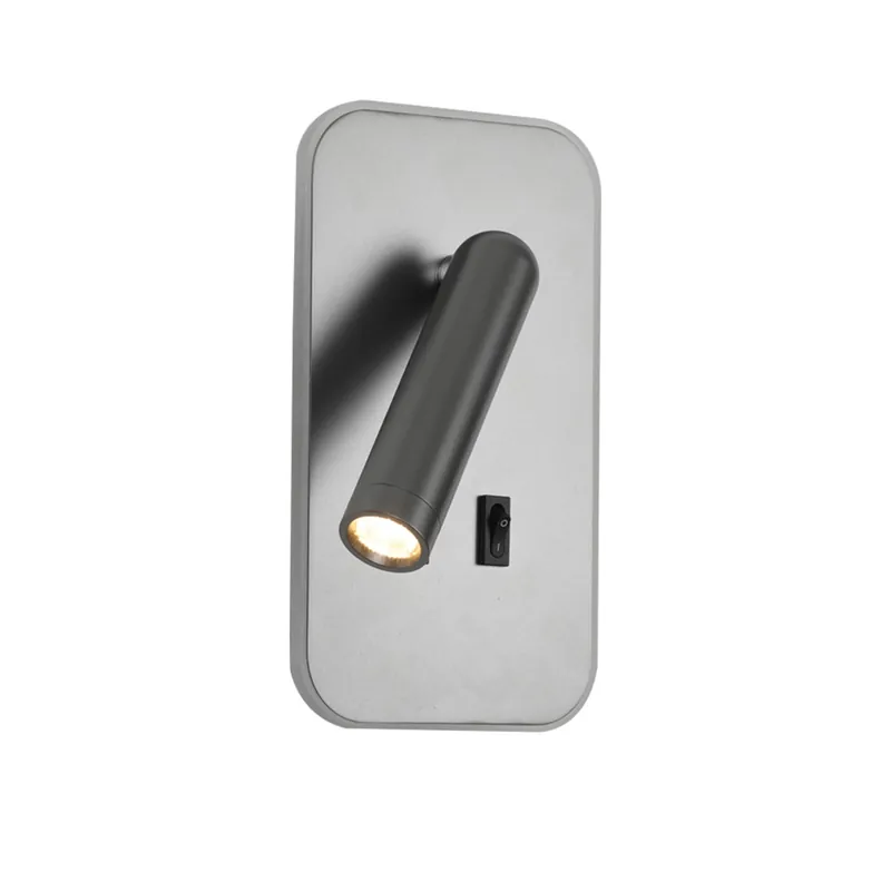 Preisreduziert Italux WL-83957-1-GR LED Spot-Wandleuchte Doria | 8W LED | 559lm | 3000K