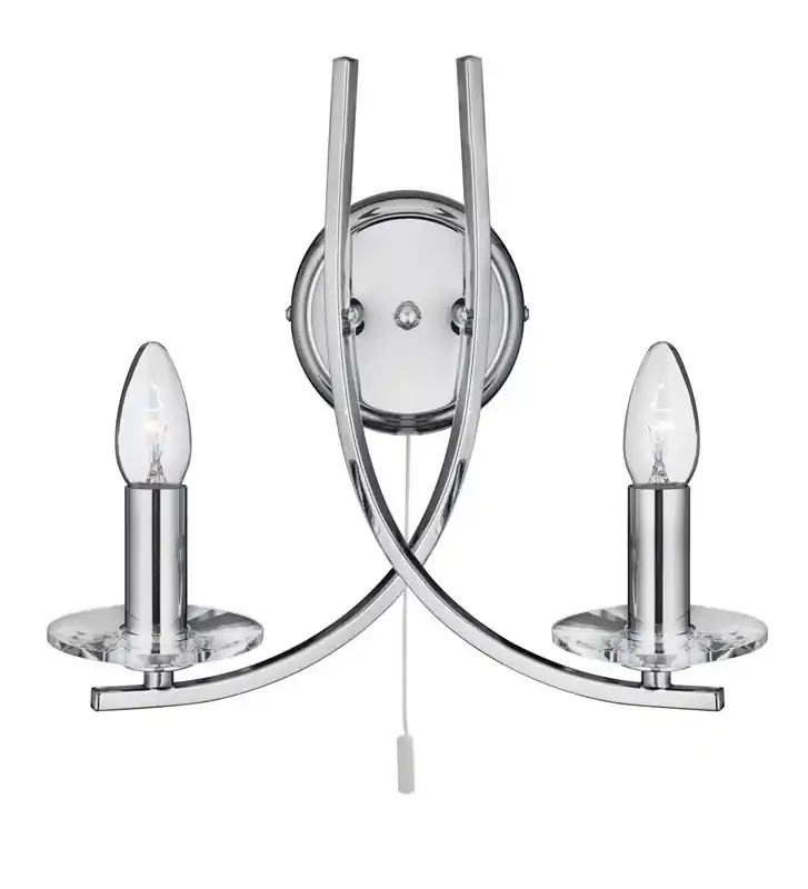 Searchlight 4162-2CC Ascona Wandleuchte 2xE14 Weltweiter Versand