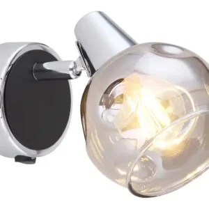 Beliebt Rabalux 5346 Wandleuchte Tamara 1x40w | E14 - Chrom, Rauchglas
