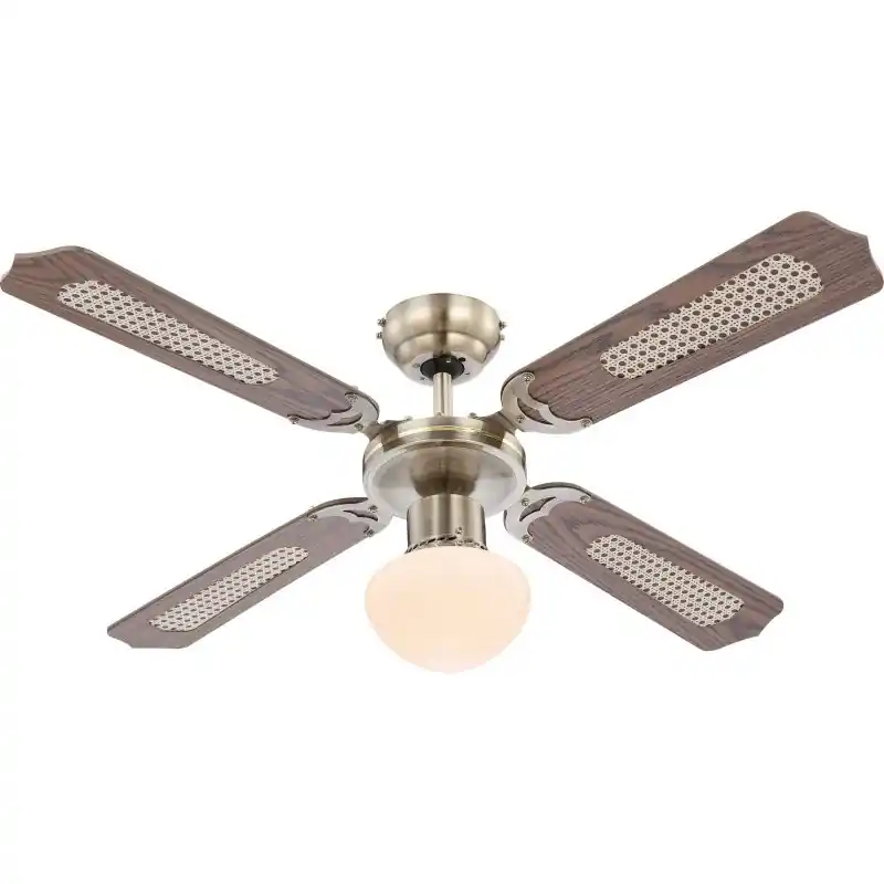 Neuheit Globo 0309 Deckenleuchte mit Ventilator Champion 1x60W | E27 - Zugschalter