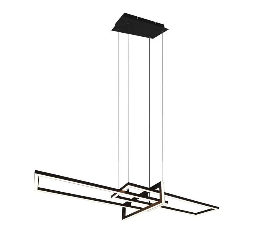 Markenware Trio 320310332 LED Hängende Deckenleuchte Salinas 1x34w | SMD | 4200lm | 3000K - 3 Phase Dimmen, mattschwarz