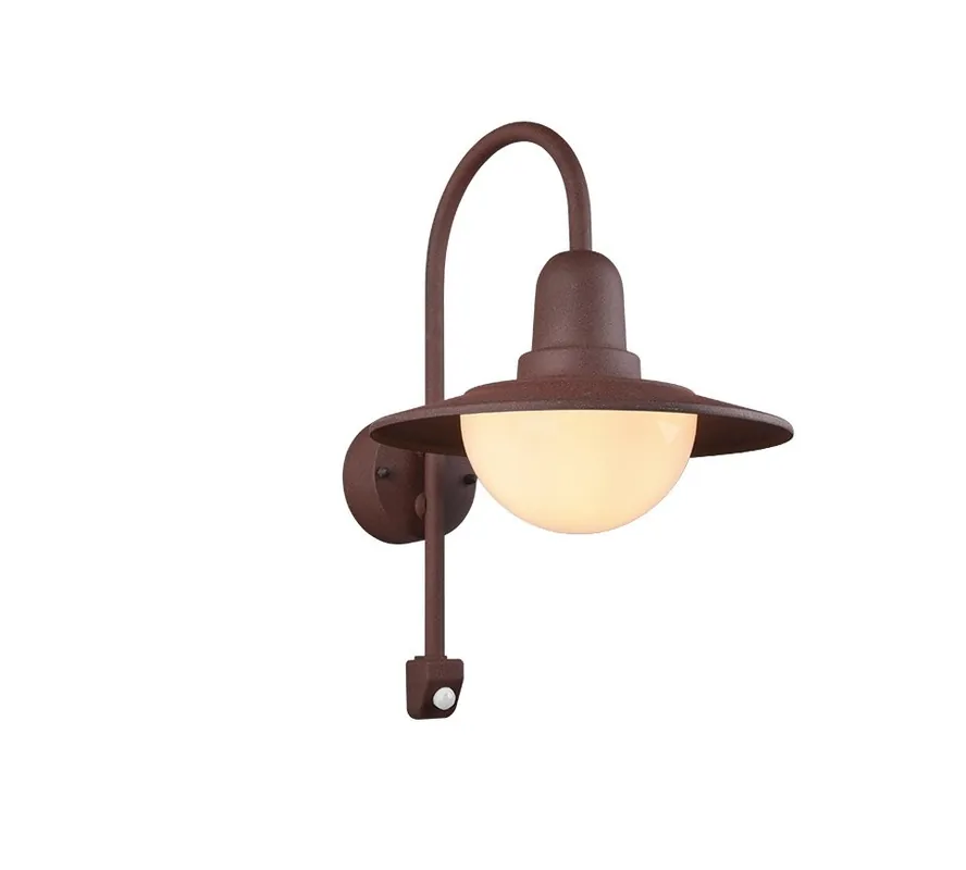 Nur Für Kurze Zeit Trio 207269124 Außenwandleuchte mit Bewegungssensor Norman 1x40w | E27 | IP44 - Braun
