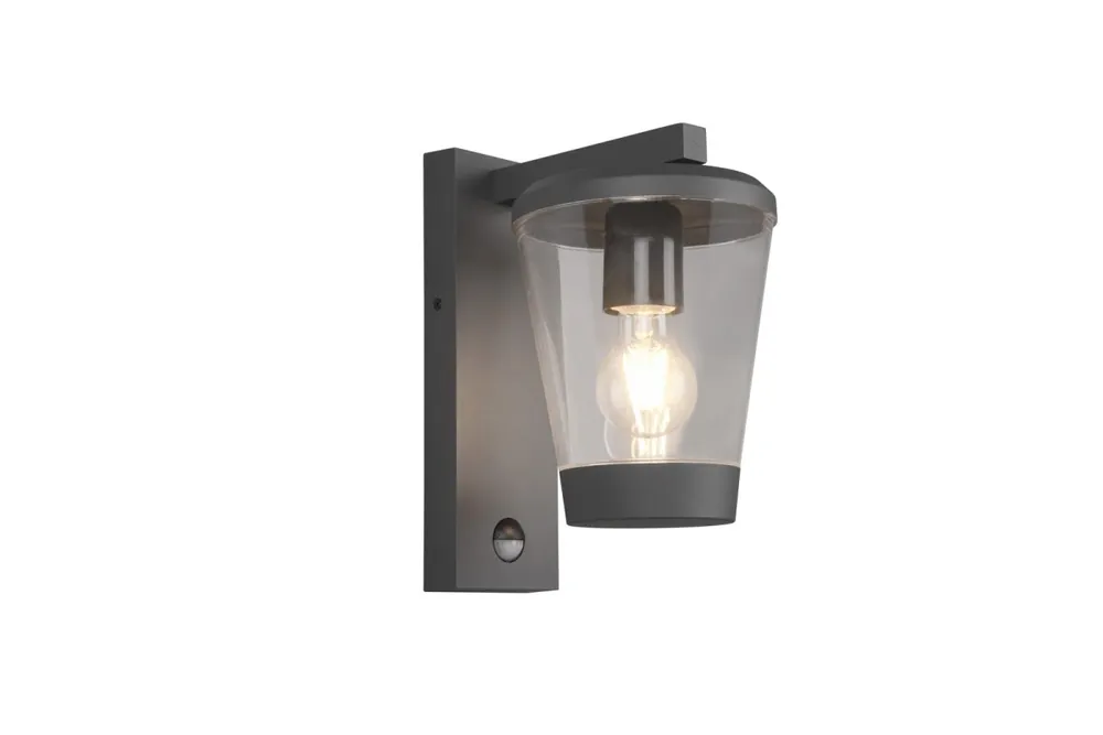 Jetzt Zugreifen Trio 211069142 Außenwandleuchte mit Bewegungssensor Cavado 1x40w | E27 | IP44 - Anthrazit